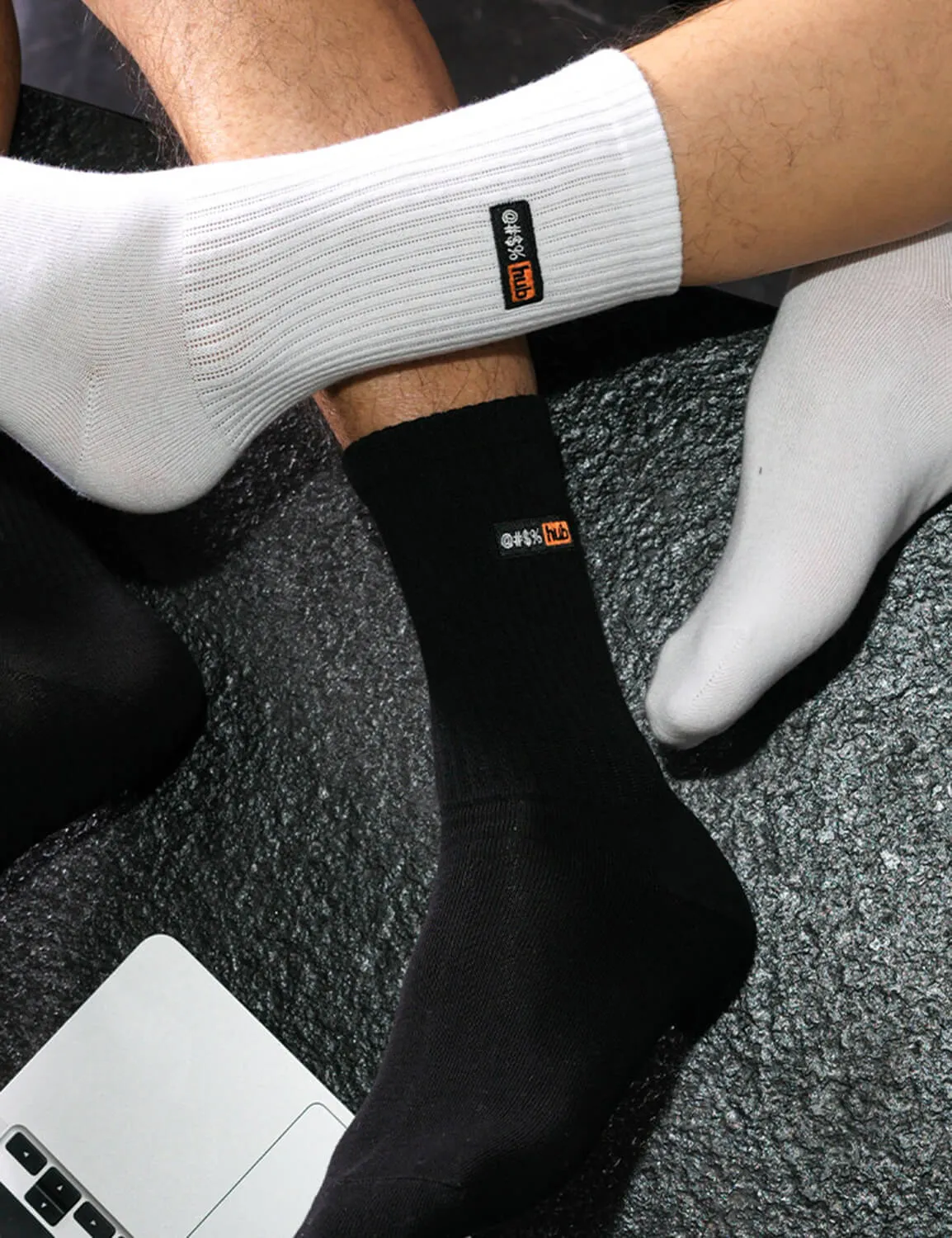 @#$% HUB Thin Crew Socks SINGLE-PACK