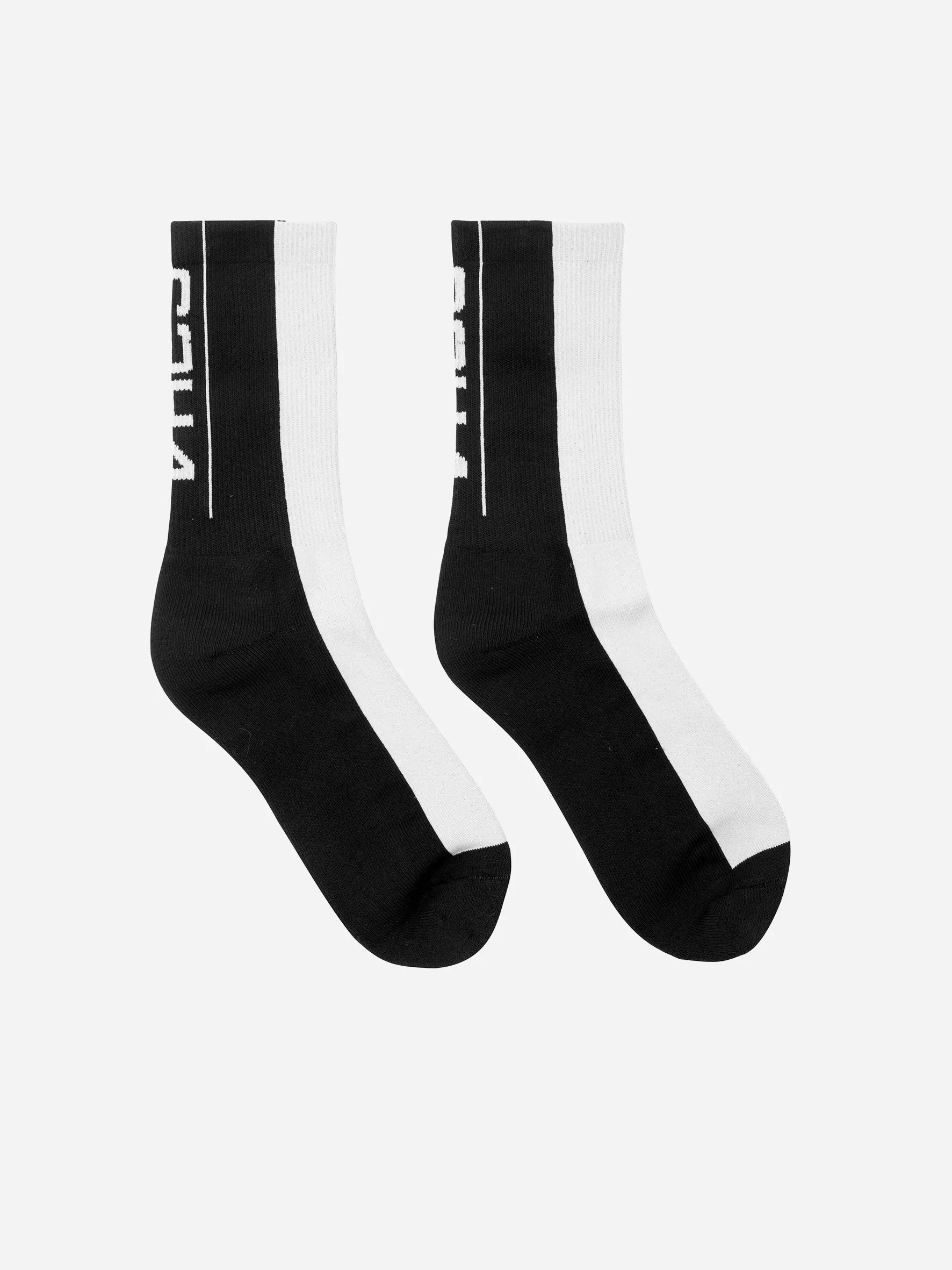 004 - Color-block Logo Socks