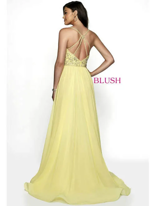 11734 Prom Dress Light Yellow