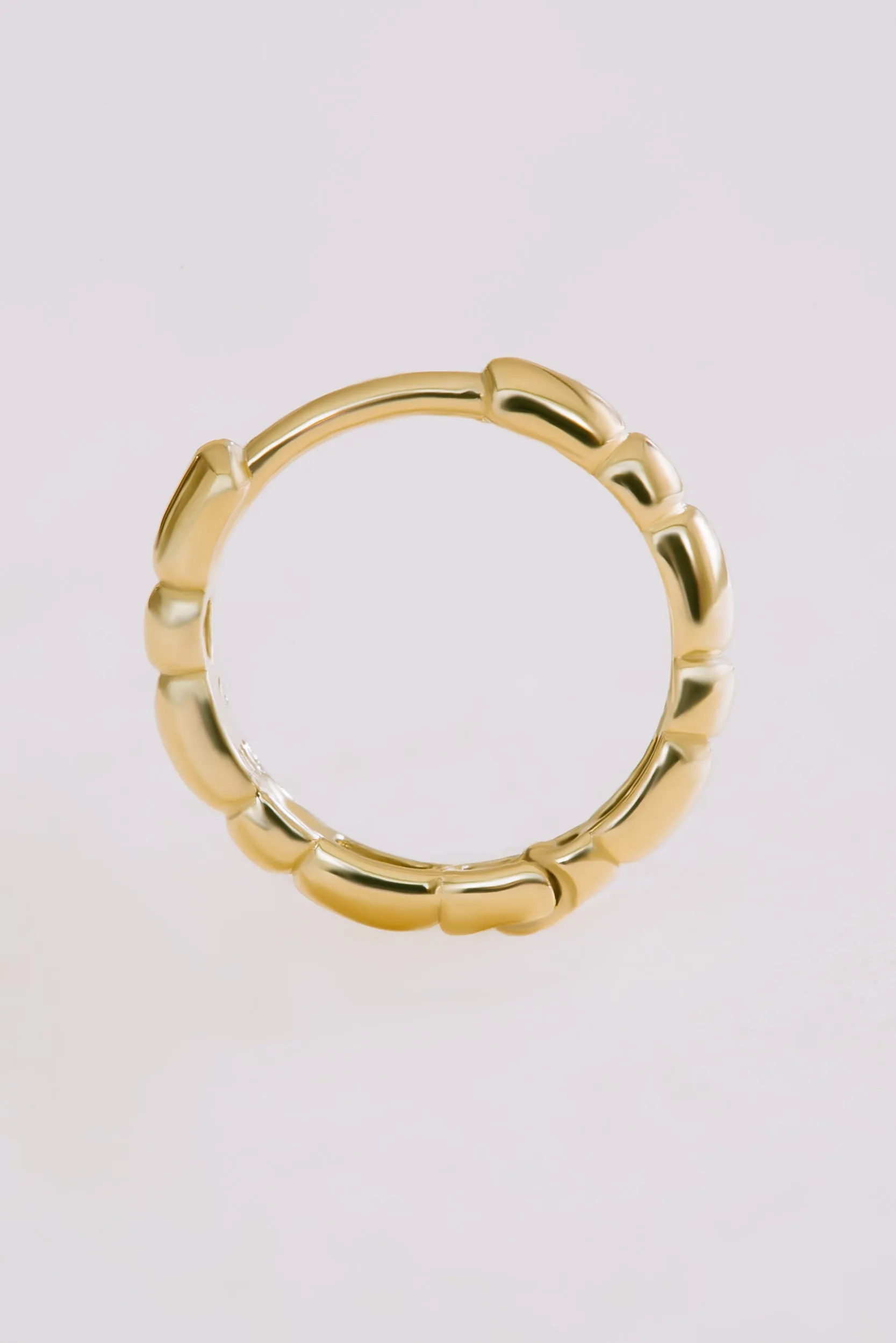 14K Solid Gold Jewelry Rope Shape Earring Hoop Ring