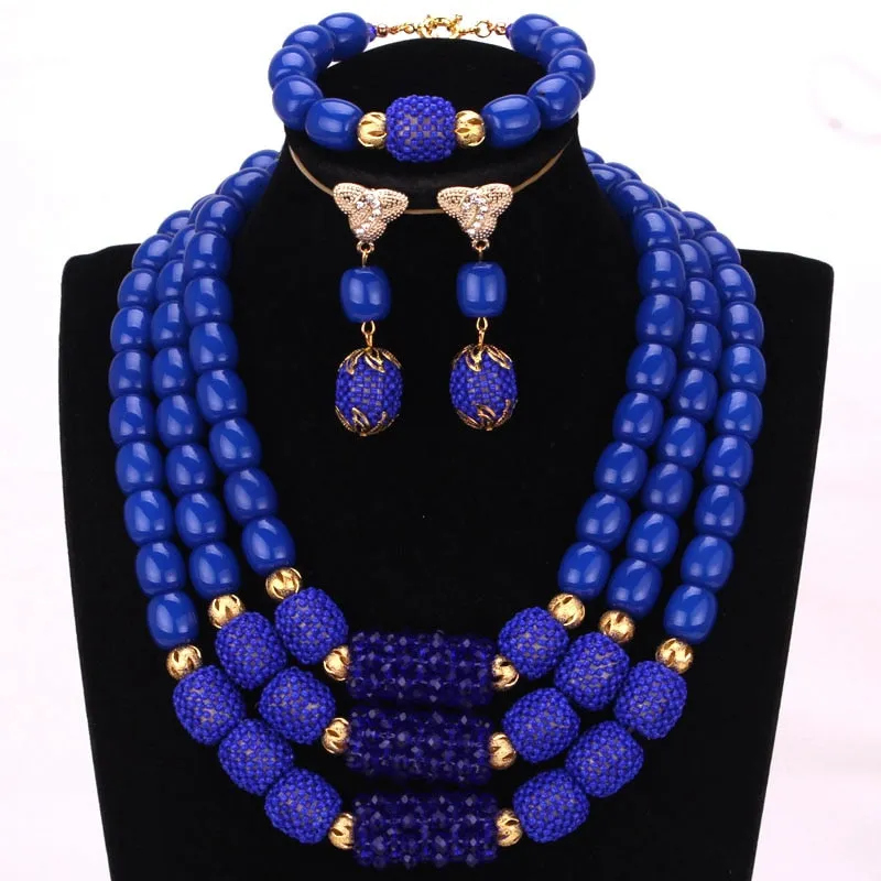 3 Layers African Artificial Coral Beads Jewelry