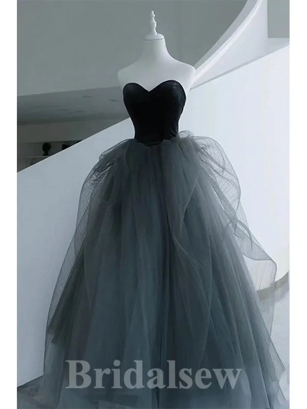 A-line Modest Fairy Tulle New Sweatheart Long Women Evening Prom Dresses PD848