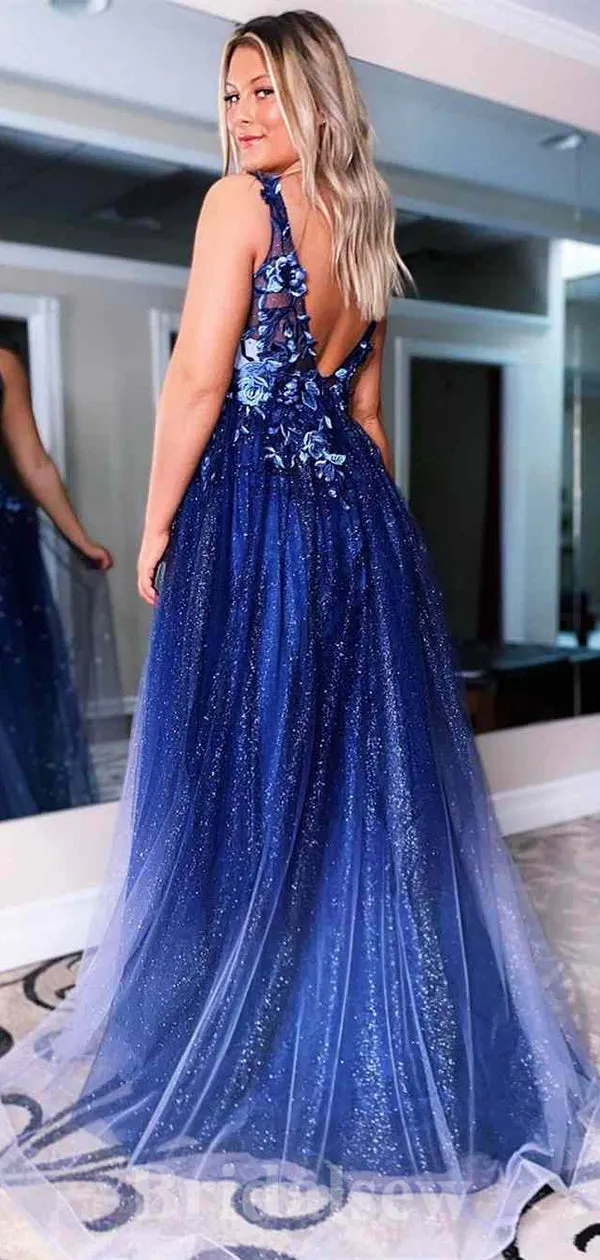 A-line Unique Floor-Length Gorgeous Elegant Party Long Women Evening Prom Dresses PD879