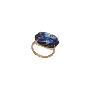 Abalone Jewelry Ring Rose Gold 18K Plated sterling Silver