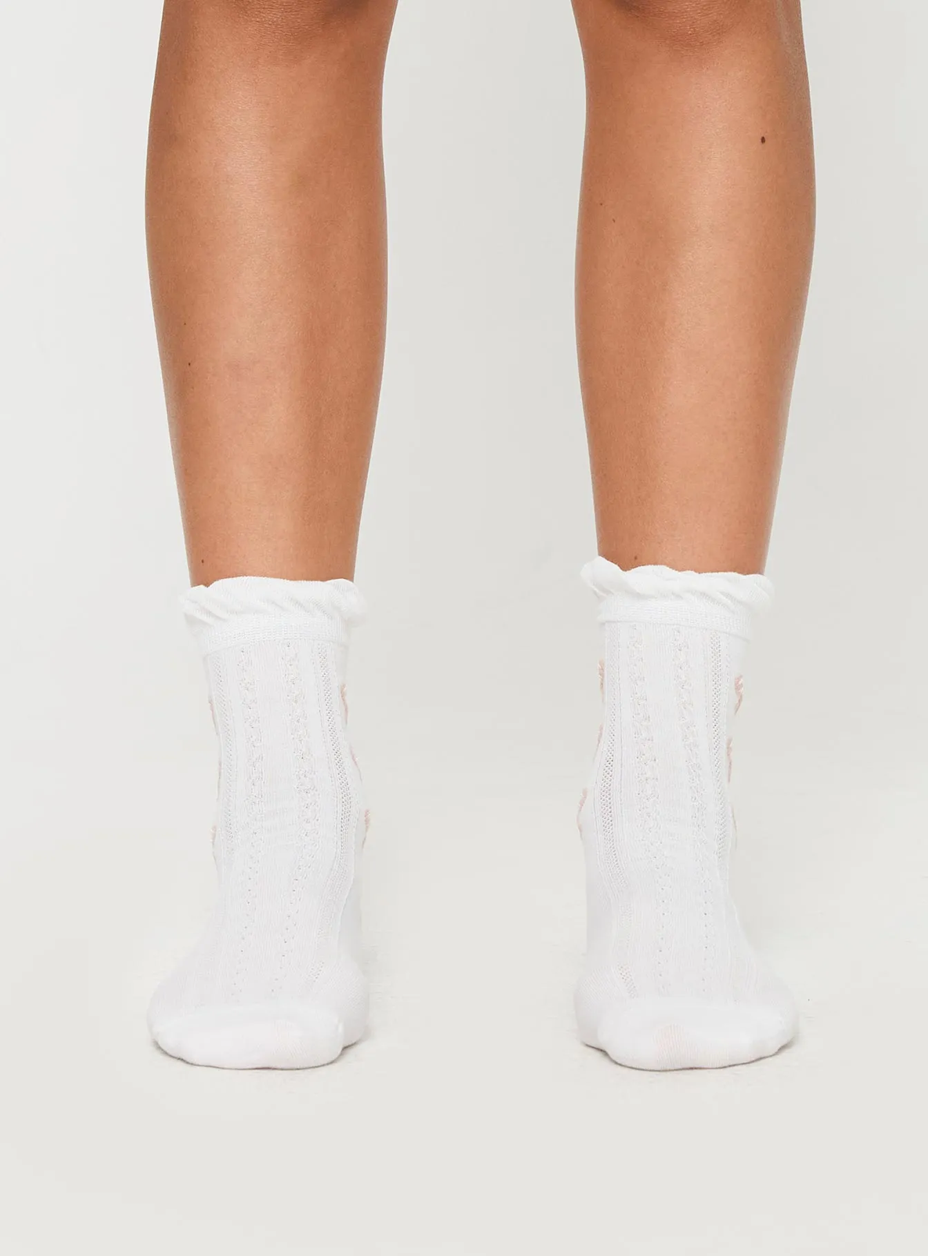 Ambrose Bow Socks White