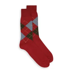 Argyle Socks - Maroon