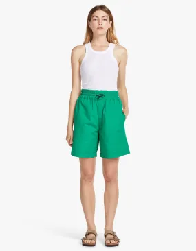 Athletic Poplin Short - Emerald