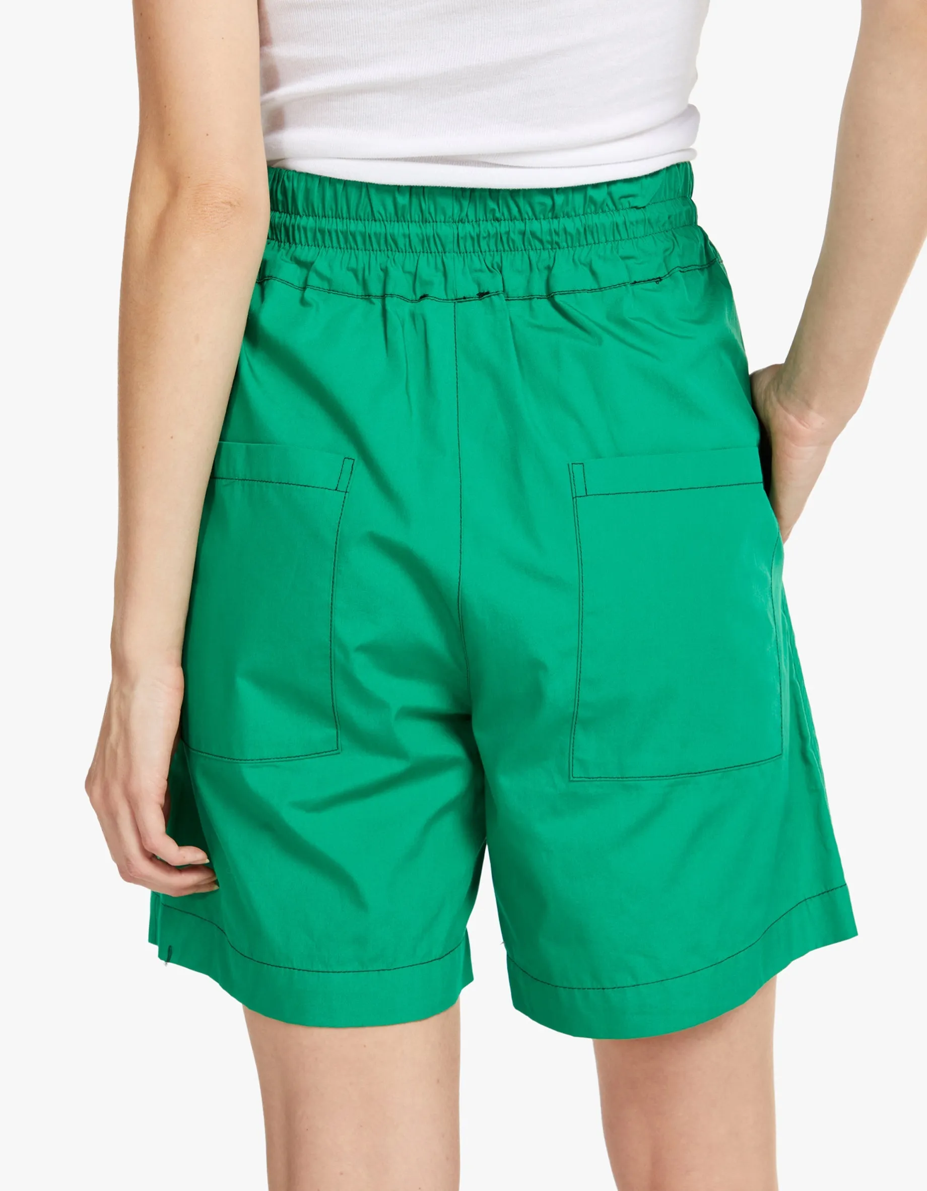 Athletic Poplin Short - Emerald