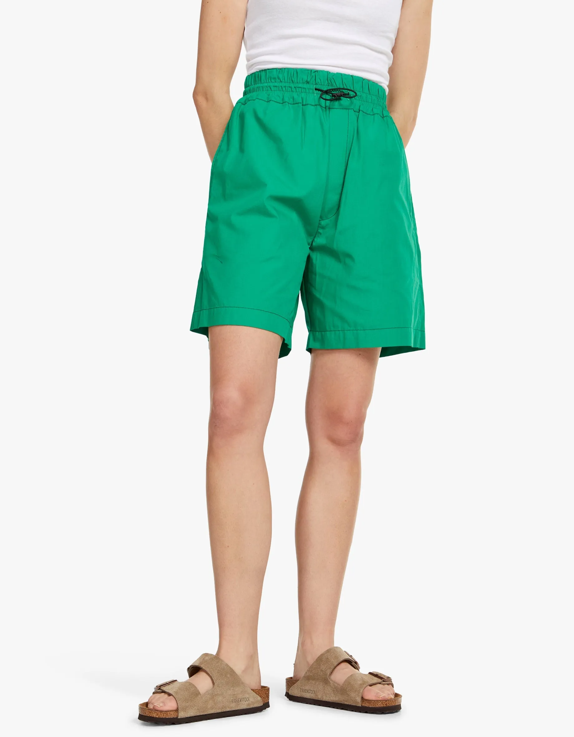 Athletic Poplin Short - Emerald