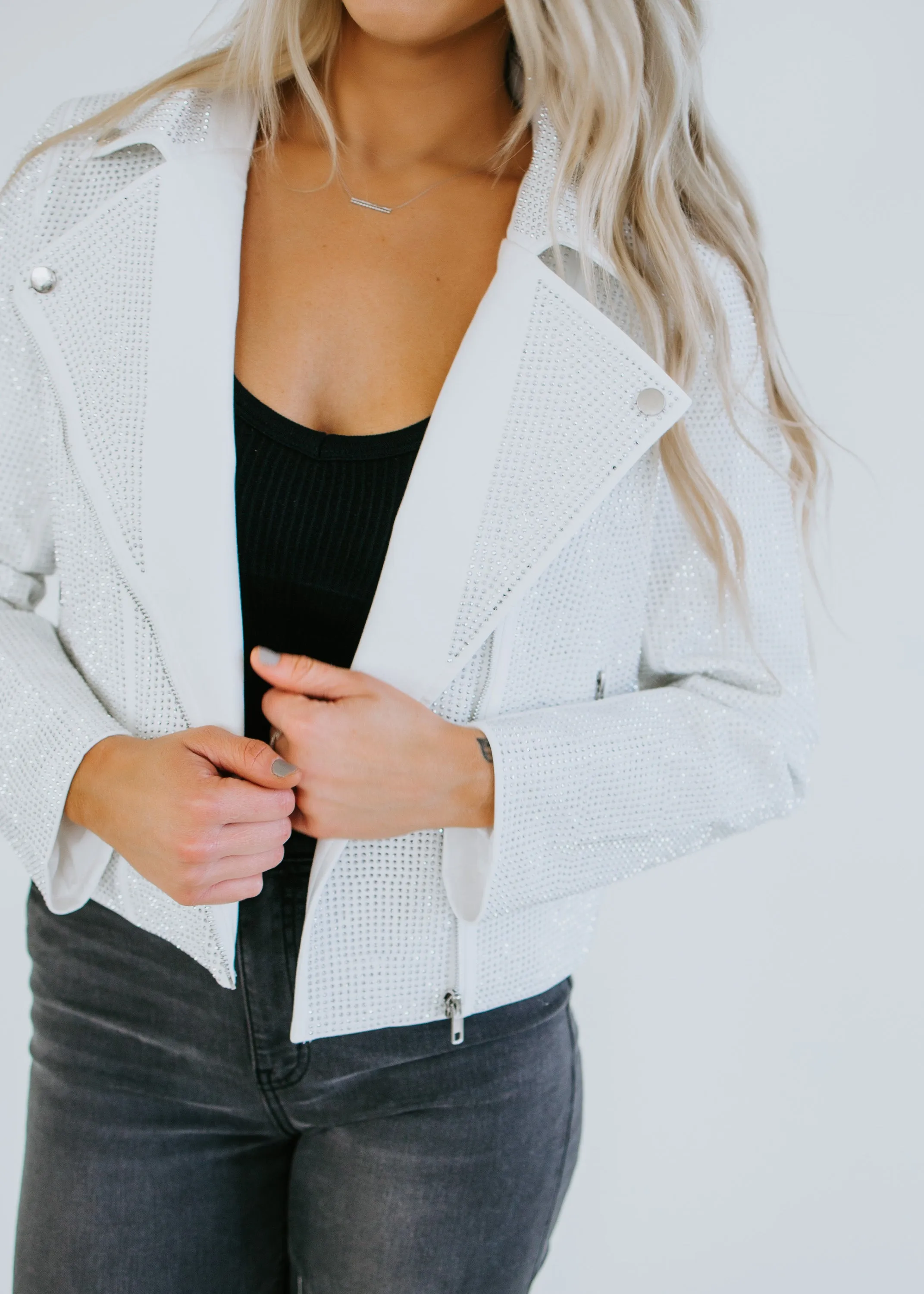 Bethanee Studded Moto Jacket