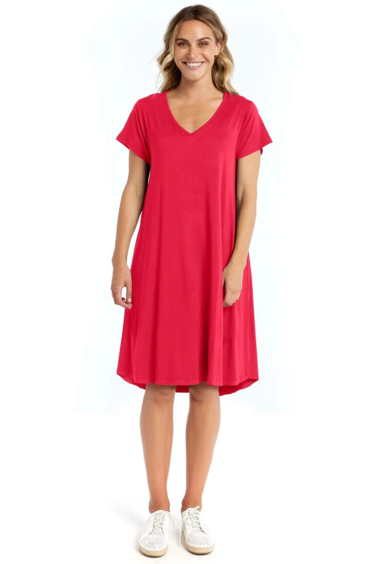 Betty Basics Brooke Mini Dress in Rose Red