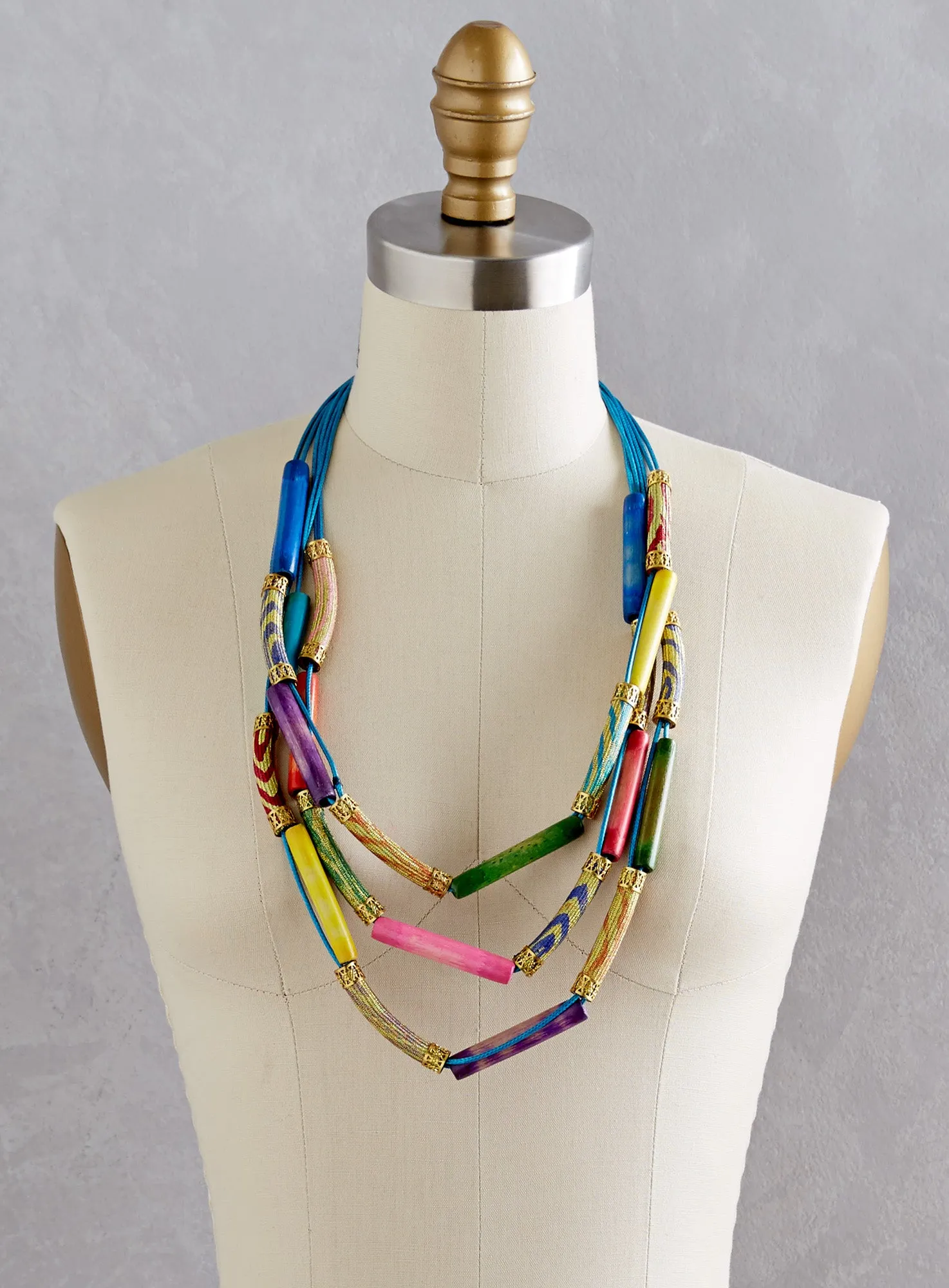 Brocade Tube Bead Jewelry