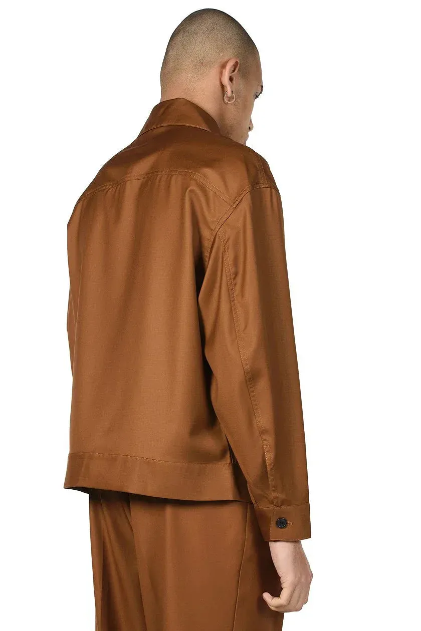 Brown Tobacco Utility Jacket