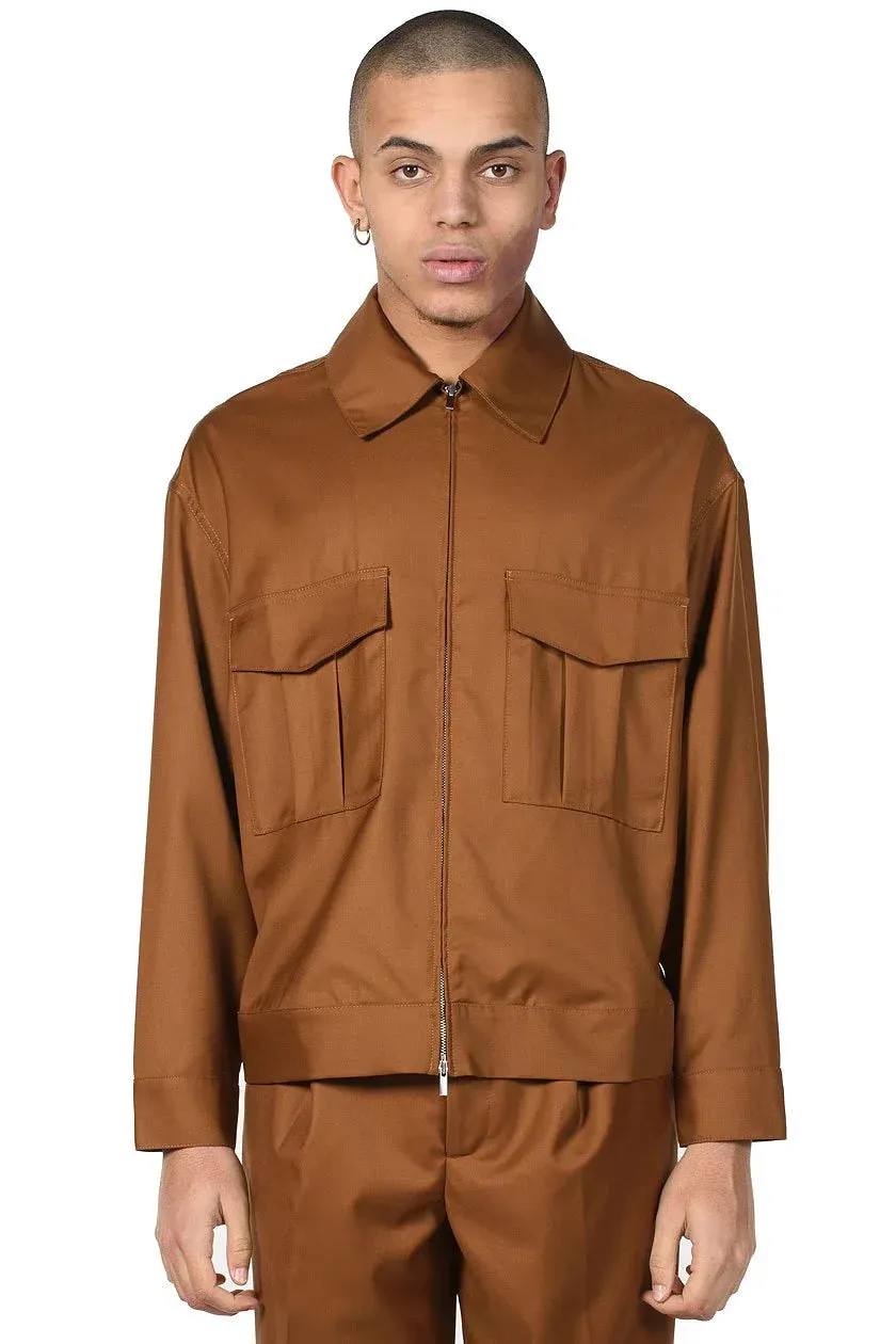 Brown Tobacco Utility Jacket