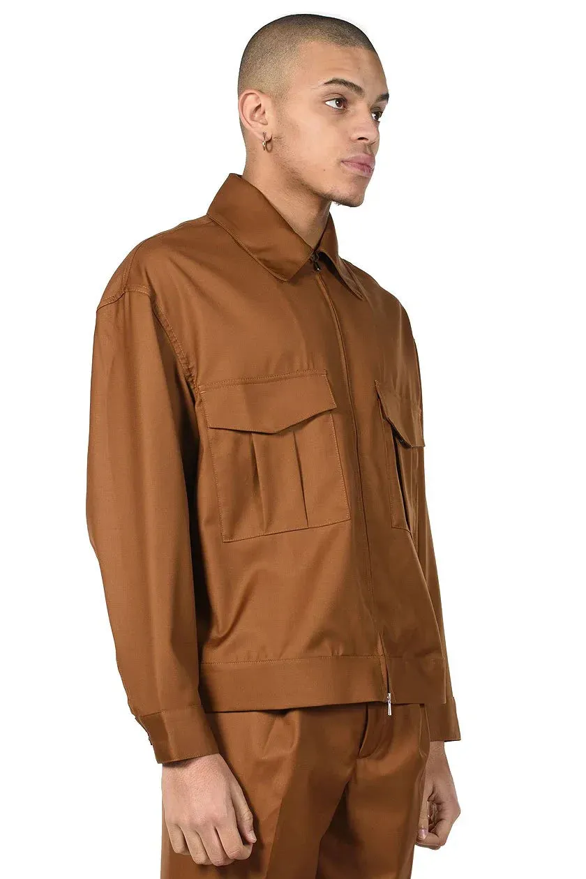 Brown Tobacco Utility Jacket