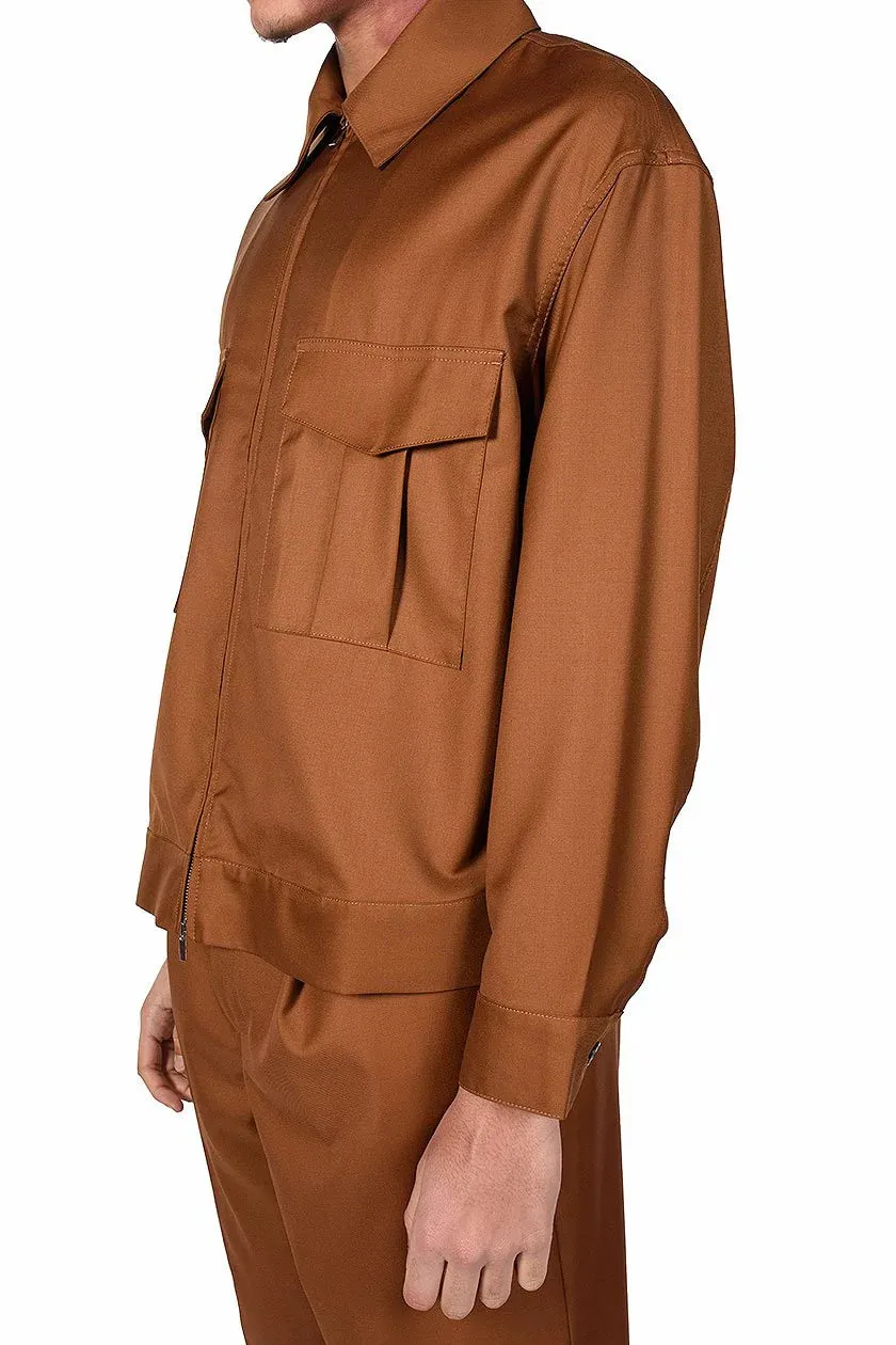 Brown Tobacco Utility Jacket