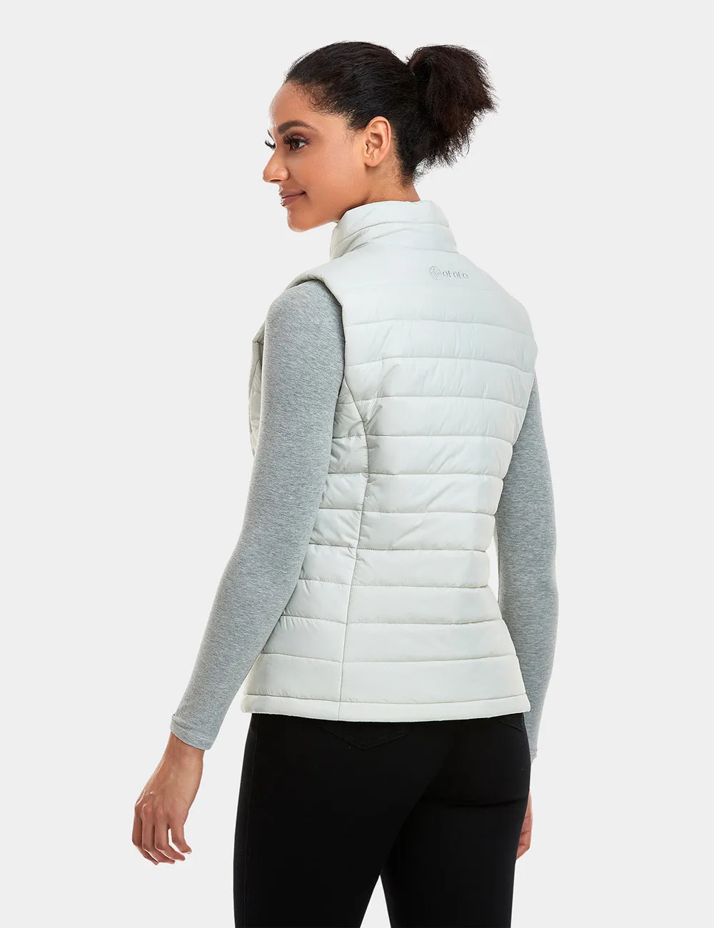 Bundle Deal - Women's Classic Heated Vest (Off-White) & Extra Mini 5K Battery