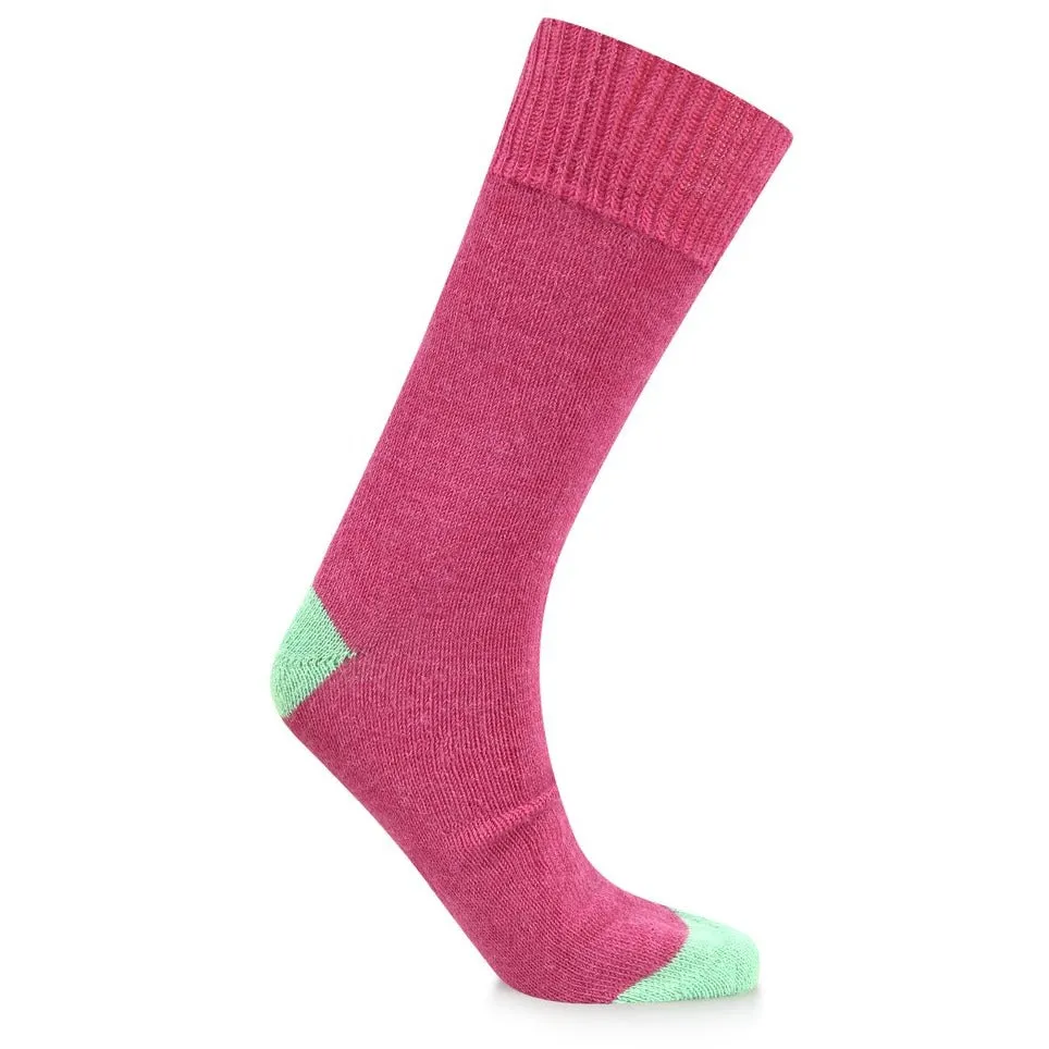 Burrows & Hare Alpaca Socks - Raspberry