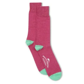 Burrows & Hare Alpaca Socks - Raspberry