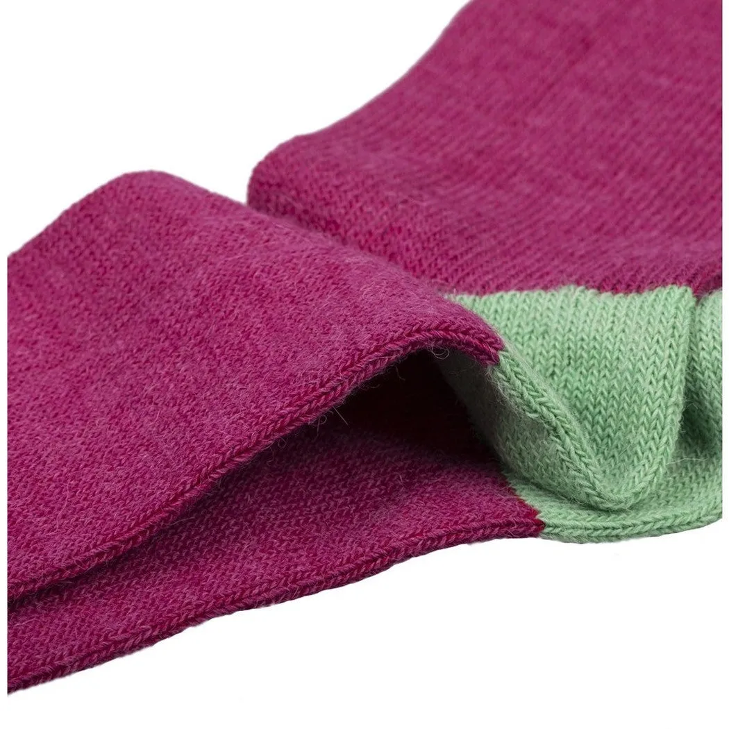 Burrows & Hare Alpaca Socks - Raspberry