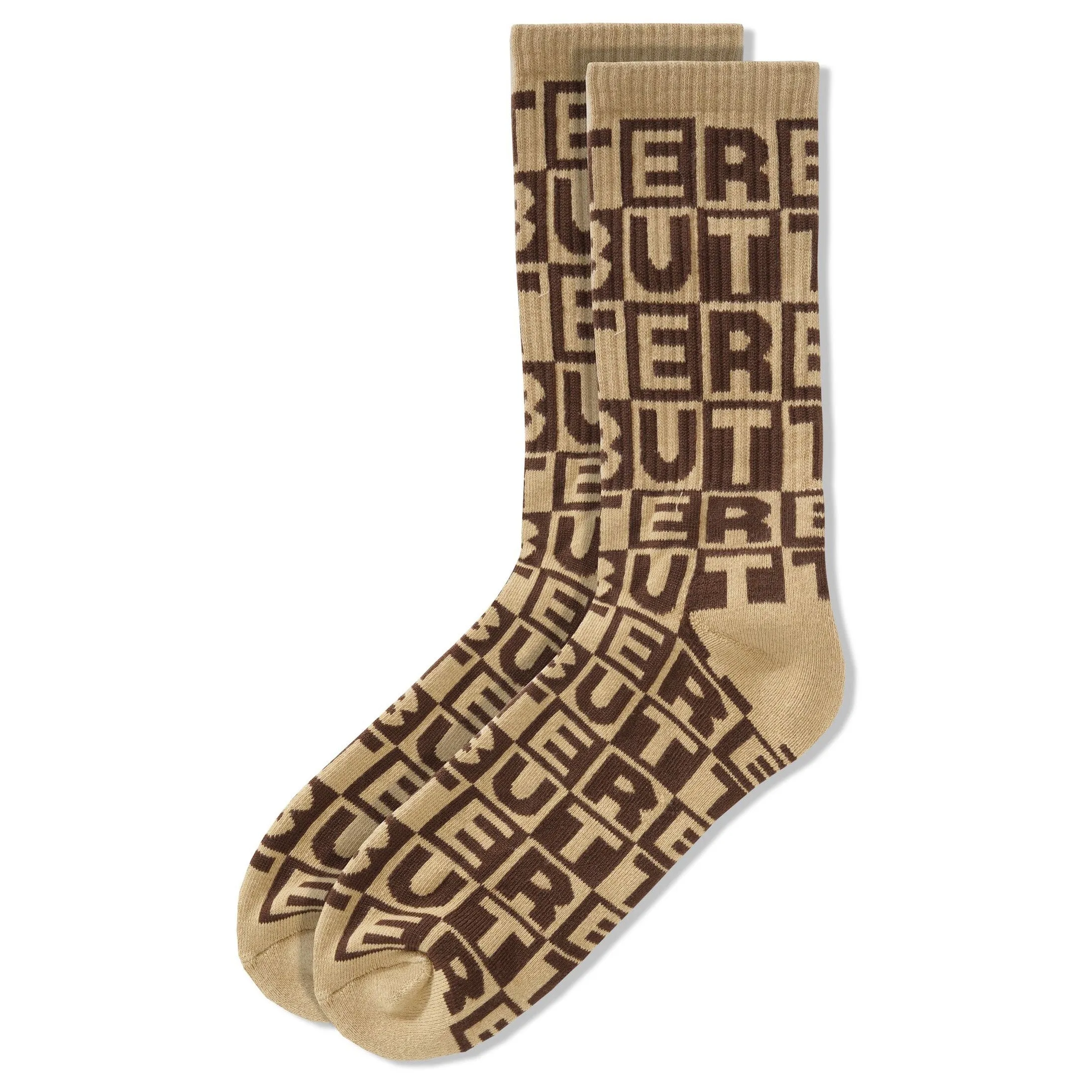 Butter Goods Tile Socks Brown