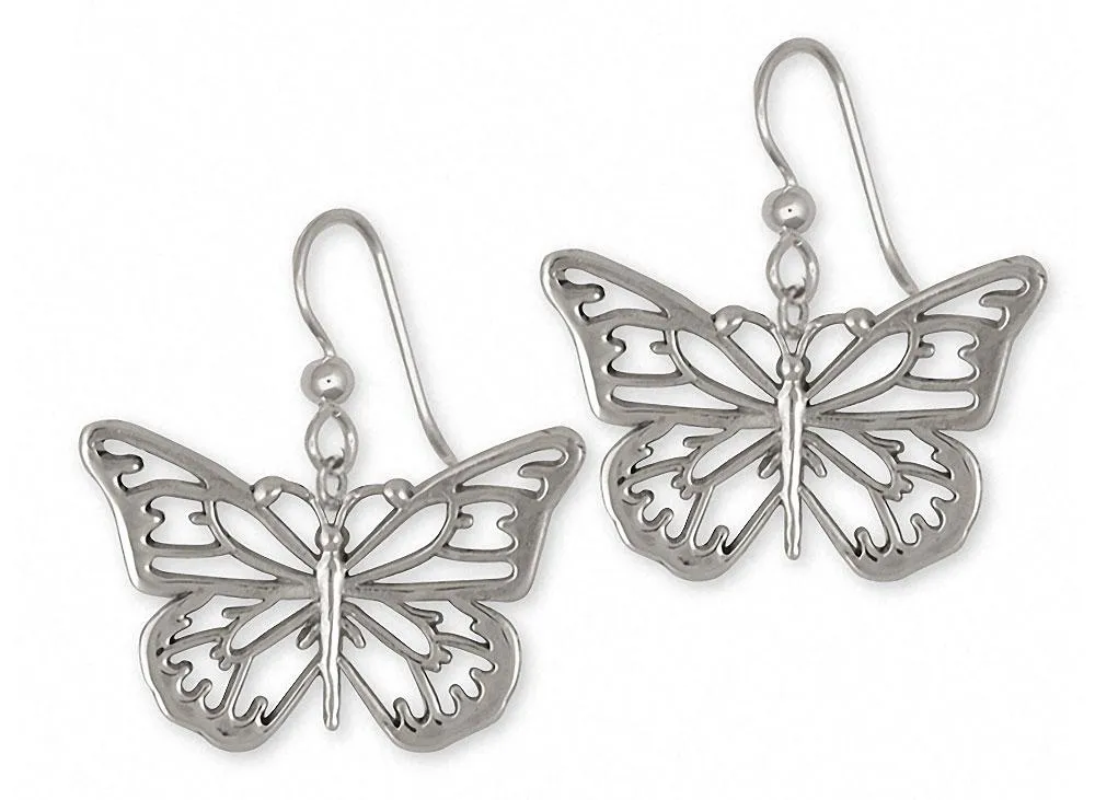 Butterfly Earrings Jewelry Sterling Silver Handmade Butterfly Earrings BY2-E