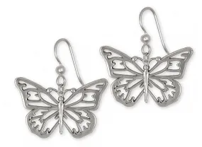 Butterfly Earrings Jewelry Sterling Silver Handmade Butterfly Earrings BY2-E