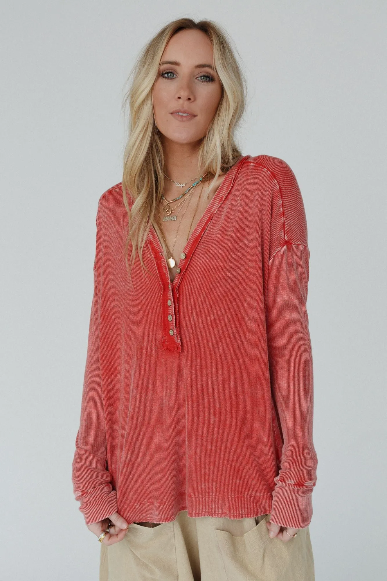 Call It A Day Thermal Top - Red