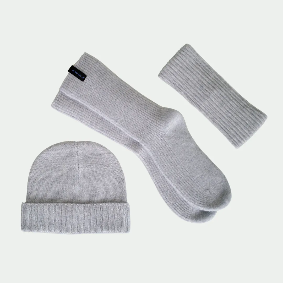 cashmere ribbed bed socks