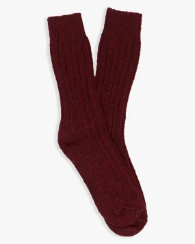 Donegal Yarns Wool Mix Socks - Burgundy