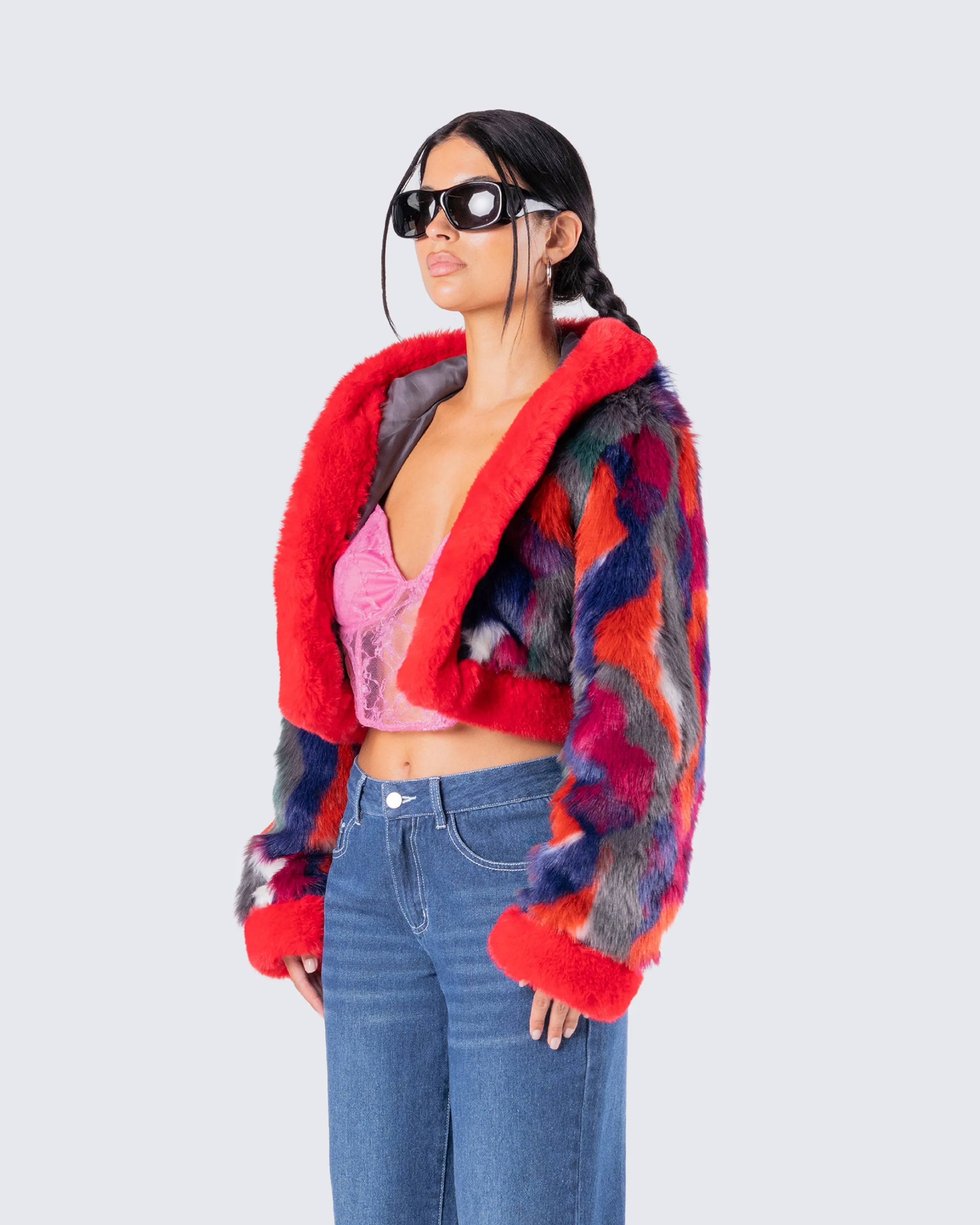 Elias Abstract Fur Jacket