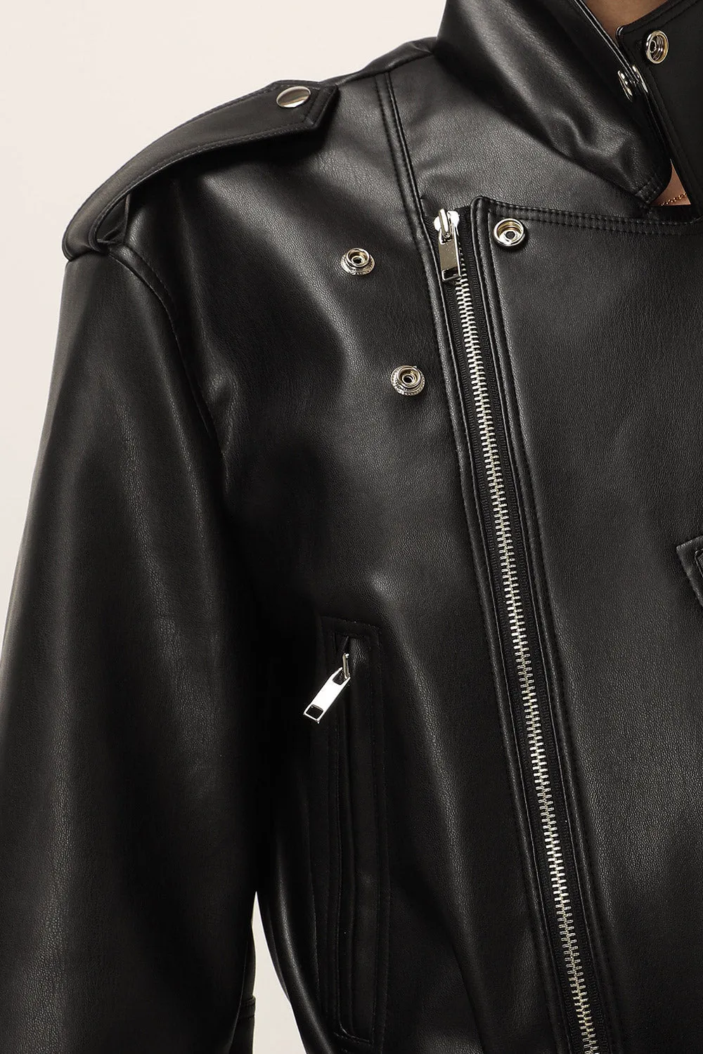 Emma Pleather Rider Jacket