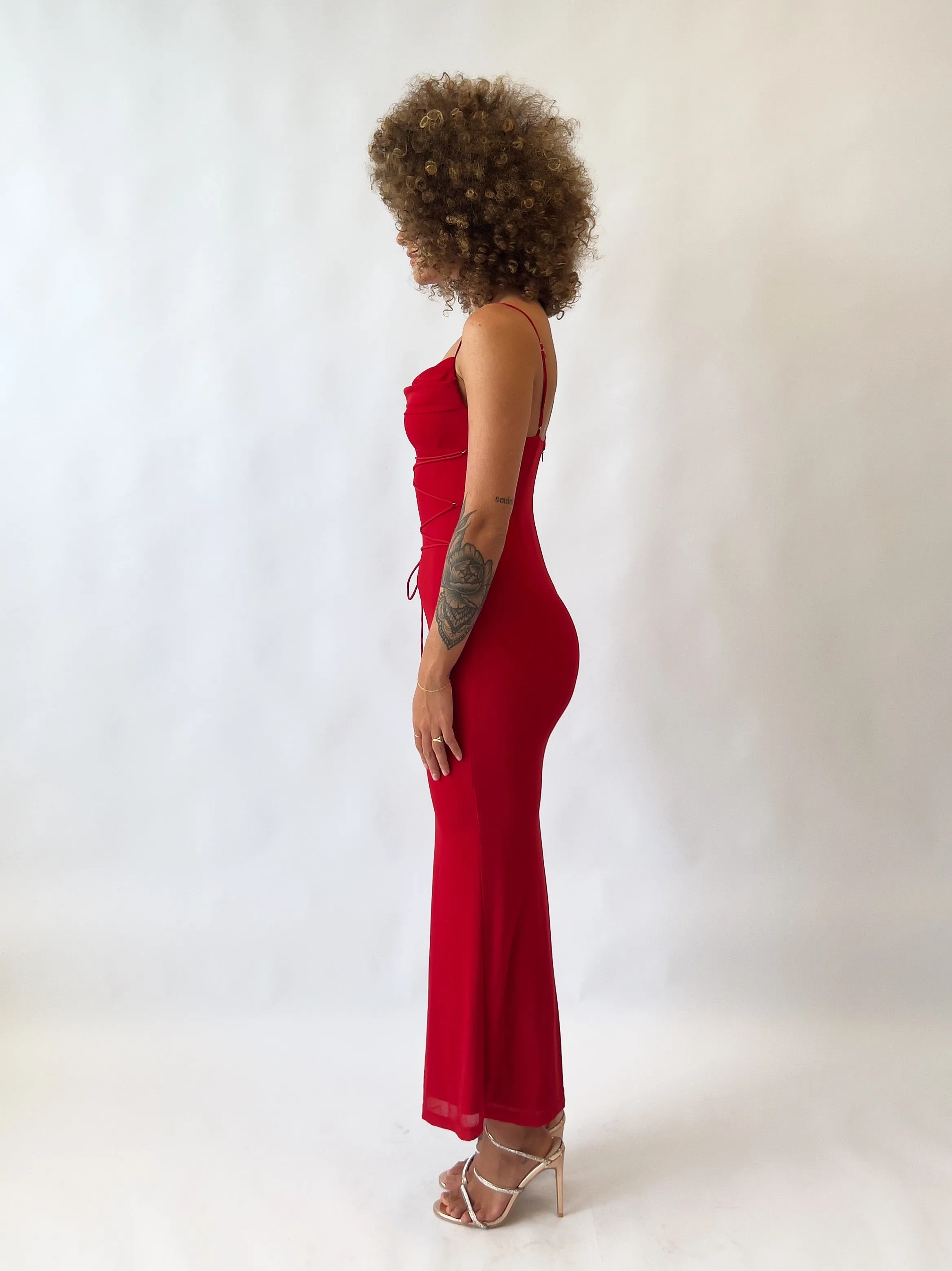 Evangeline Maxi Dress - Red