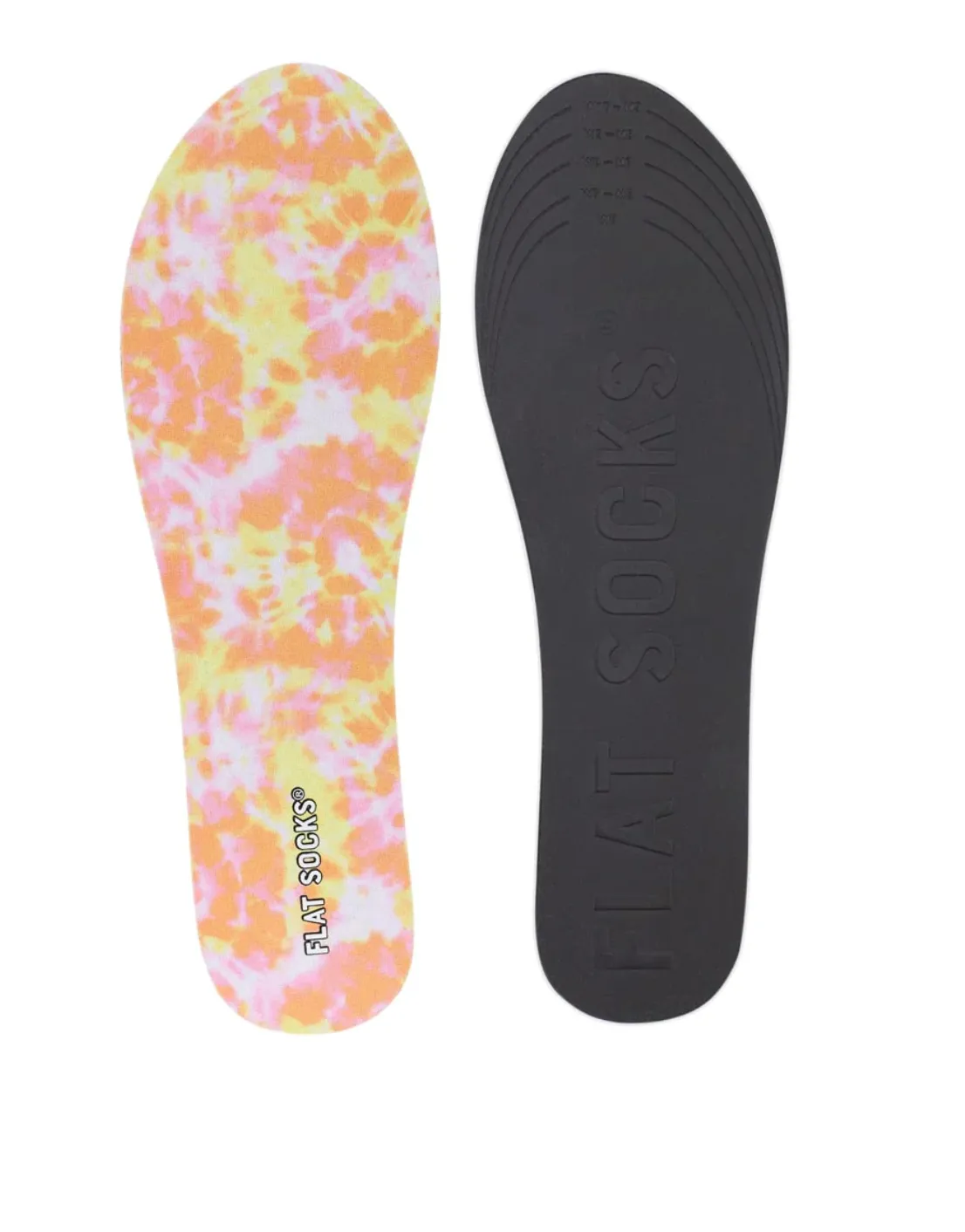 Flat Socks -  Citrus Tie-Dye - SMALL