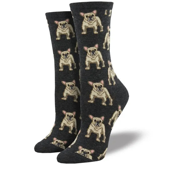 'Frenchie' Women's printed socks