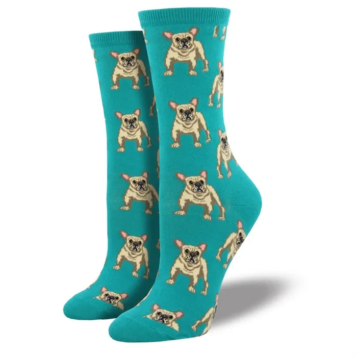 'Frenchie' Women's printed socks