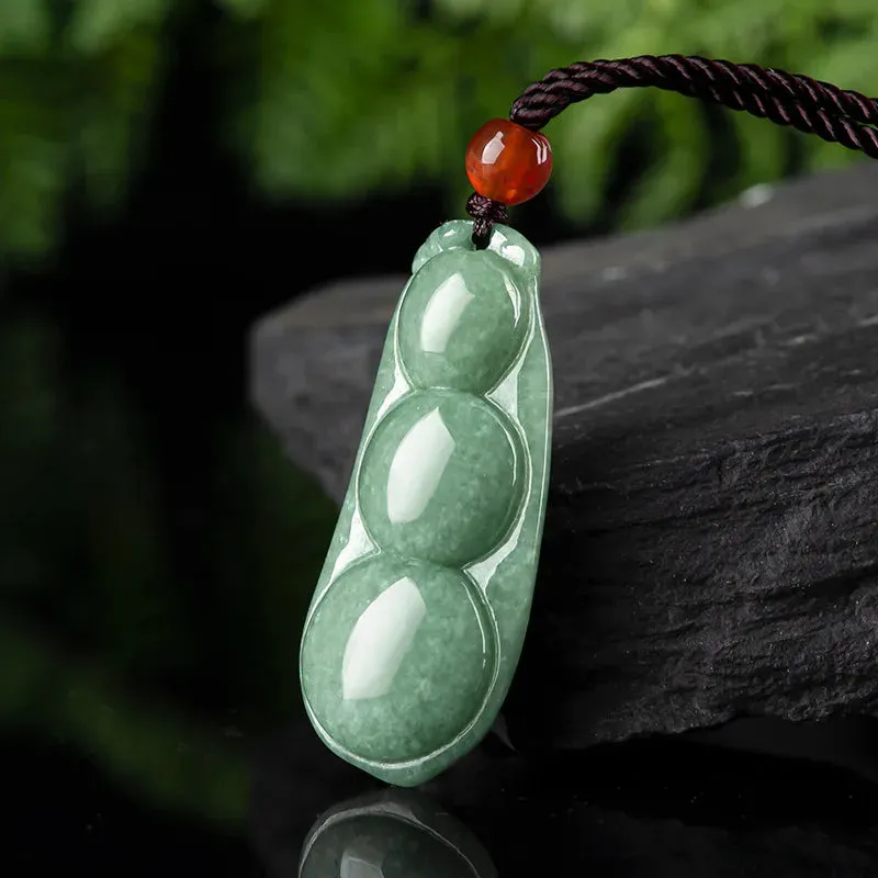 Genuine natural Jadeite jade beans pendant fashion women's  jewelry