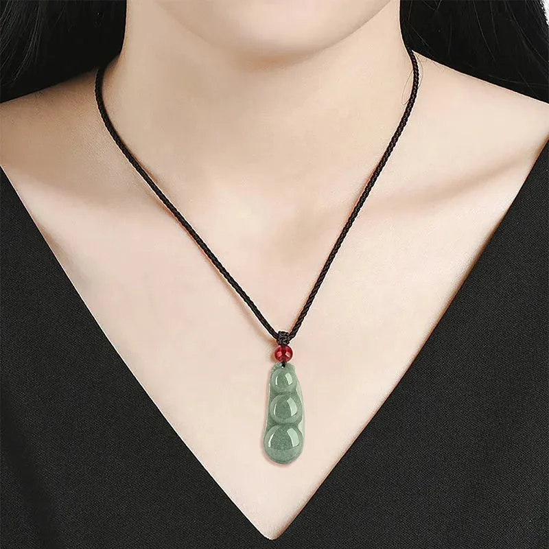 Genuine natural Jadeite jade beans pendant fashion women's  jewelry