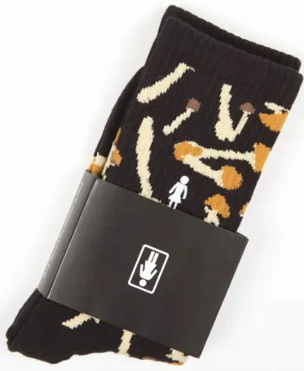 Girl Shroom Socks / Black