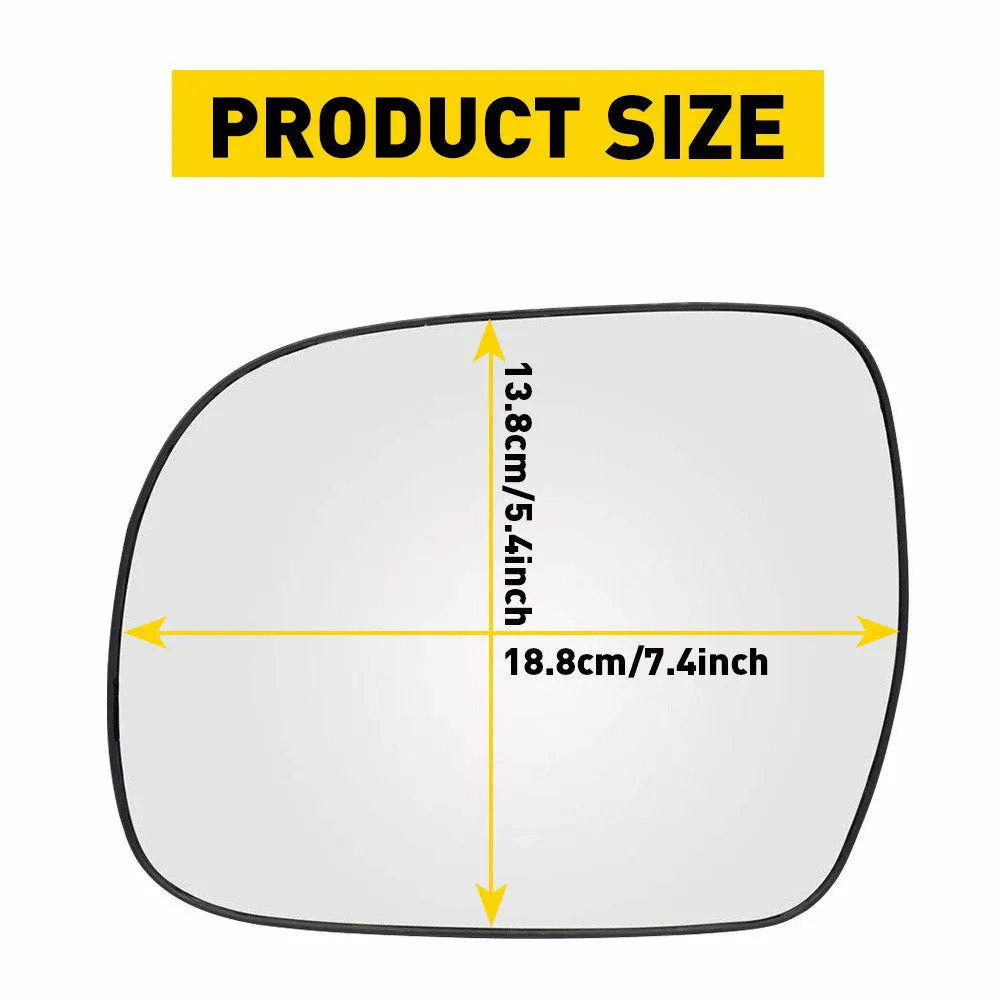 Heated Mirror Glass for 2004-2009 Lexus RX300 RX330 RX350 RX400H, Left and Right Side