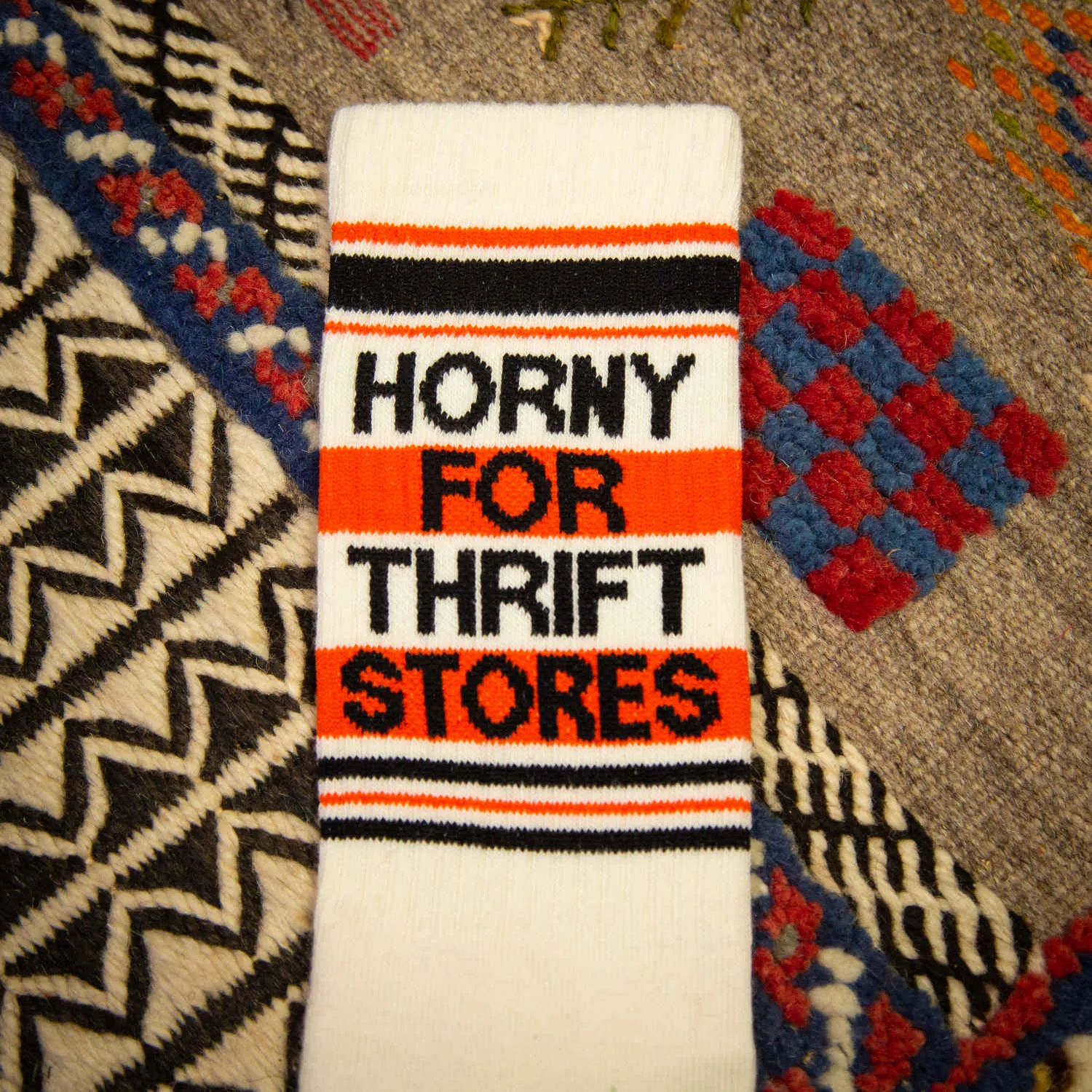 Horny For Thrift Stores Crew Socks