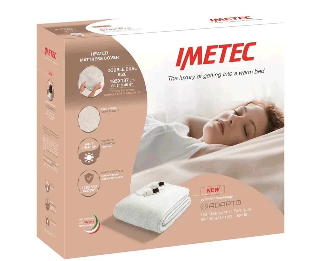 Imetec Adapto Heated Dual Control Underblanket | Double