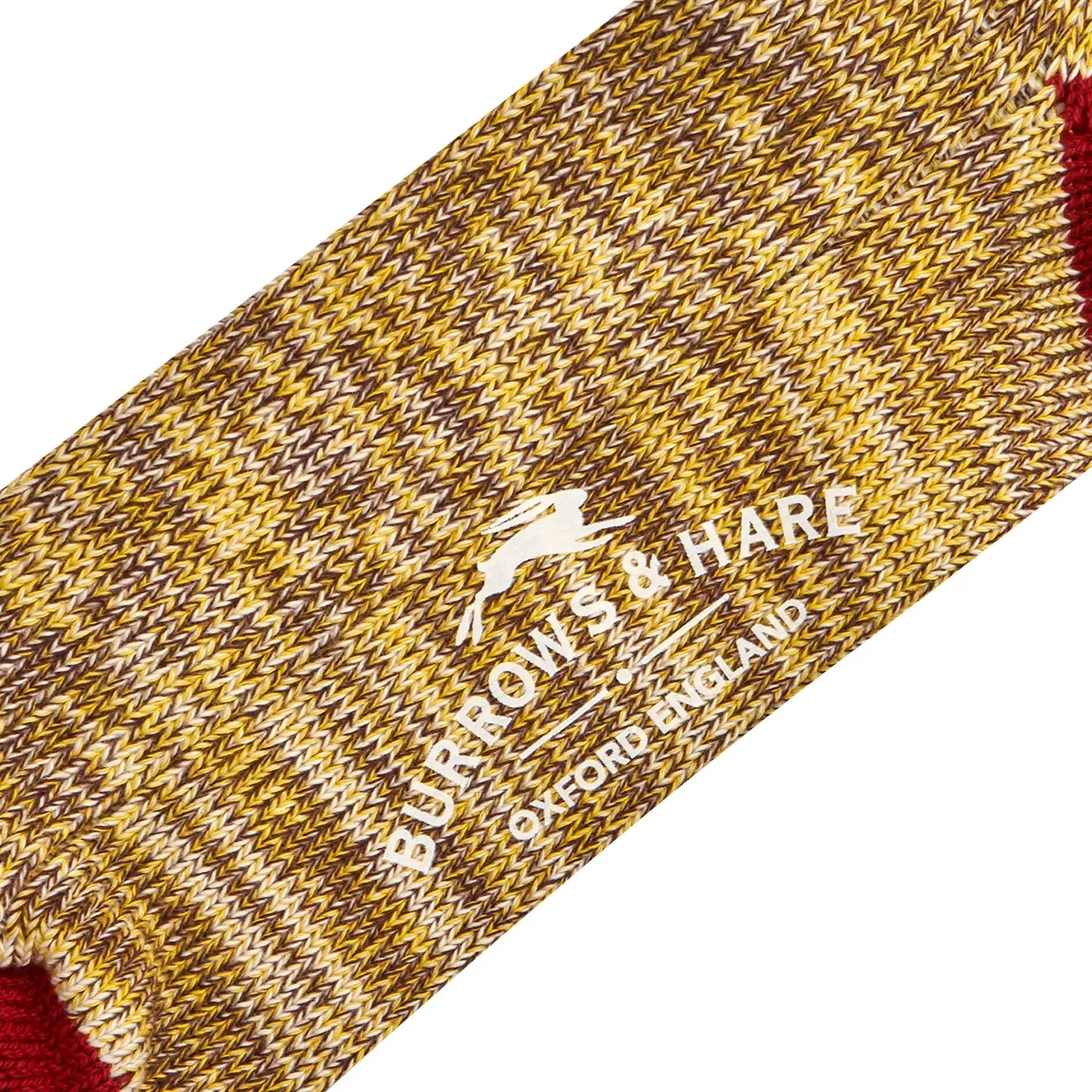 Knitted Socks - Burgundy & Gold