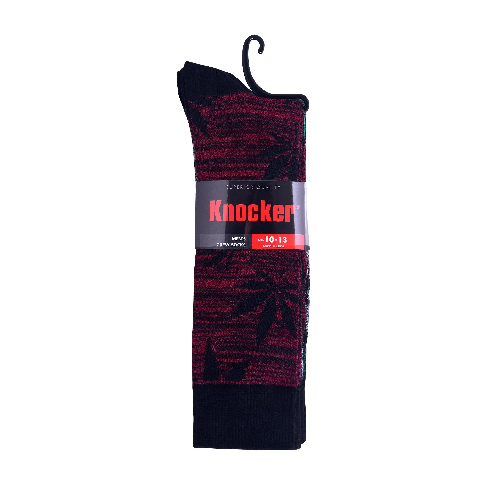 KNOCKER MEN'S DESIGN CREW SOCKS (SDLEAF)