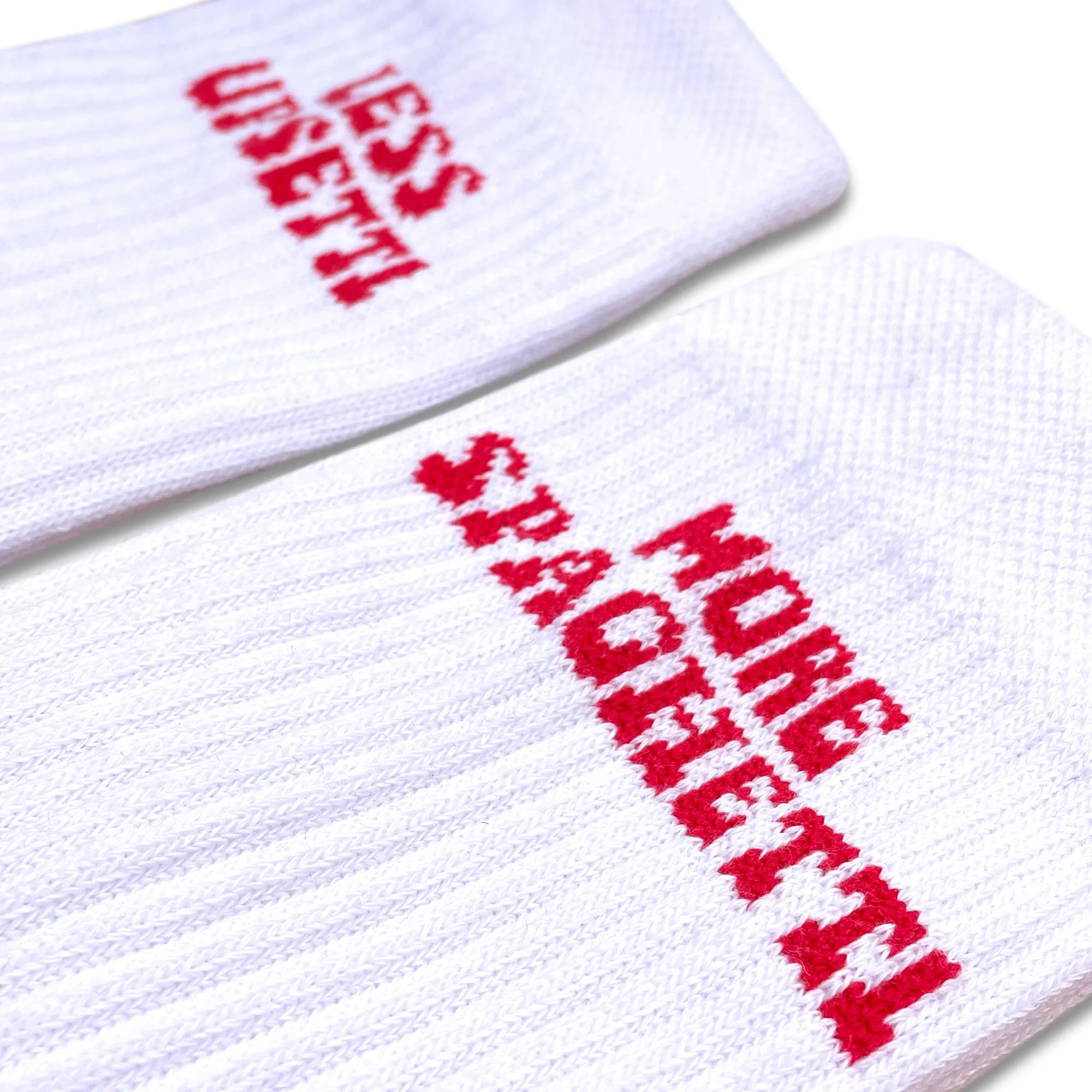 Less Upsetti Tennis Socks - White