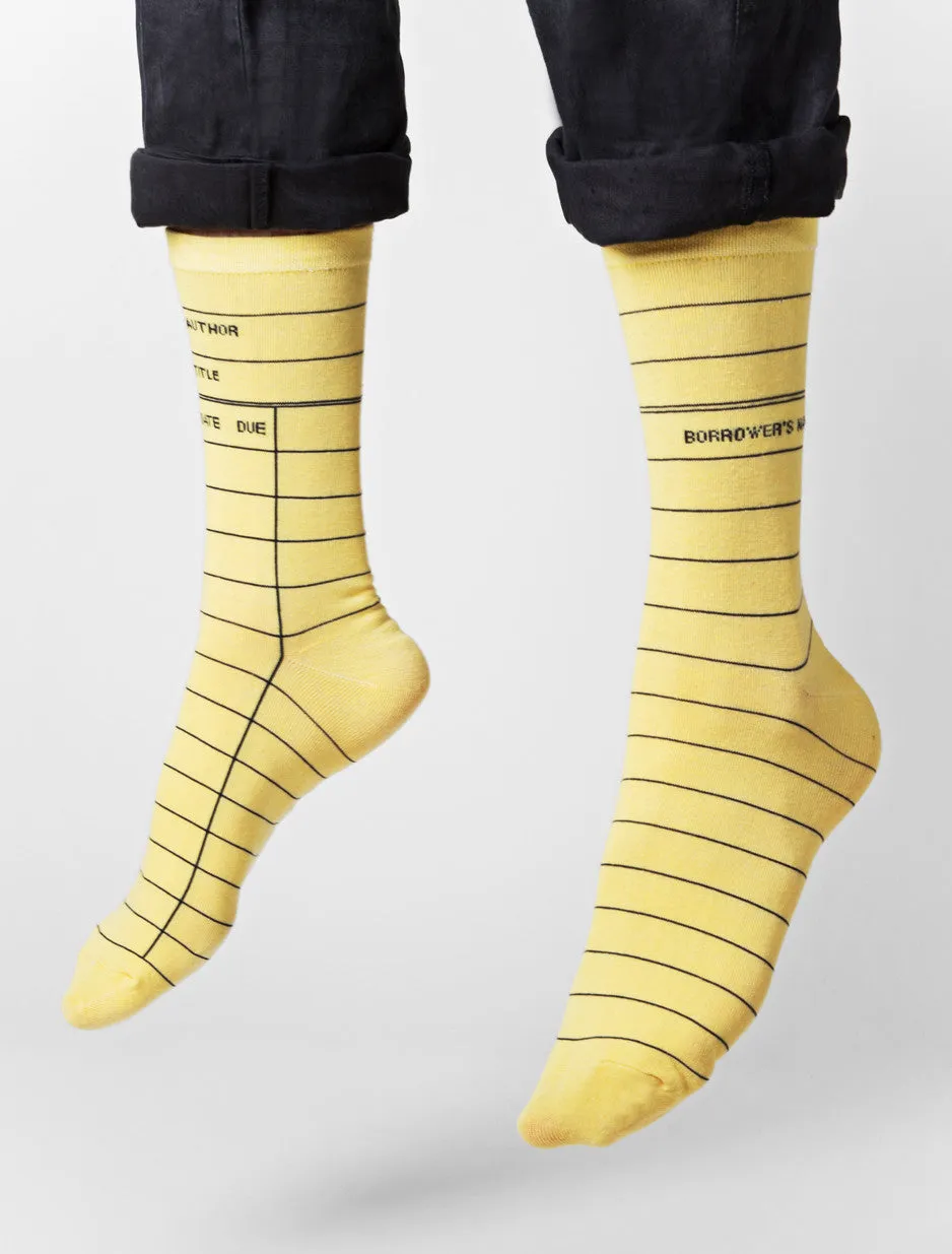 Library Card Socks