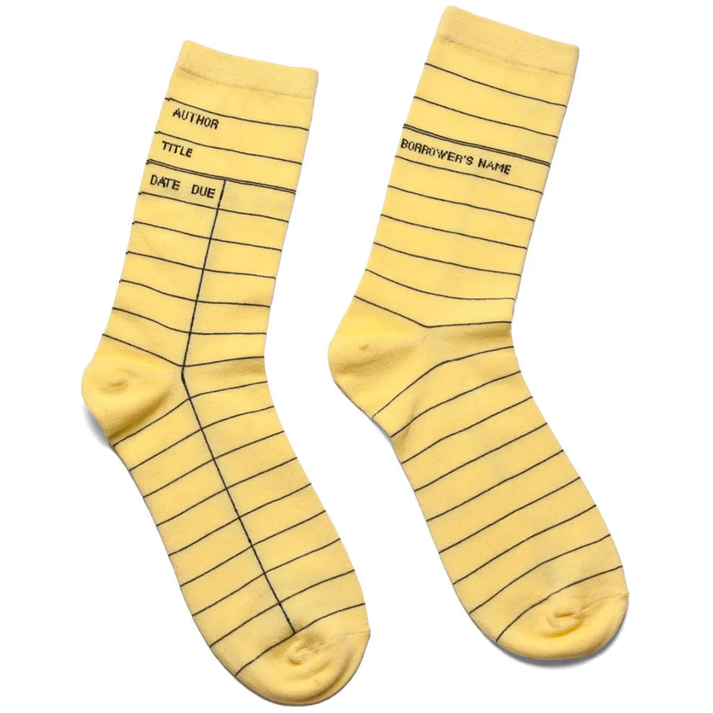 Library Card Socks