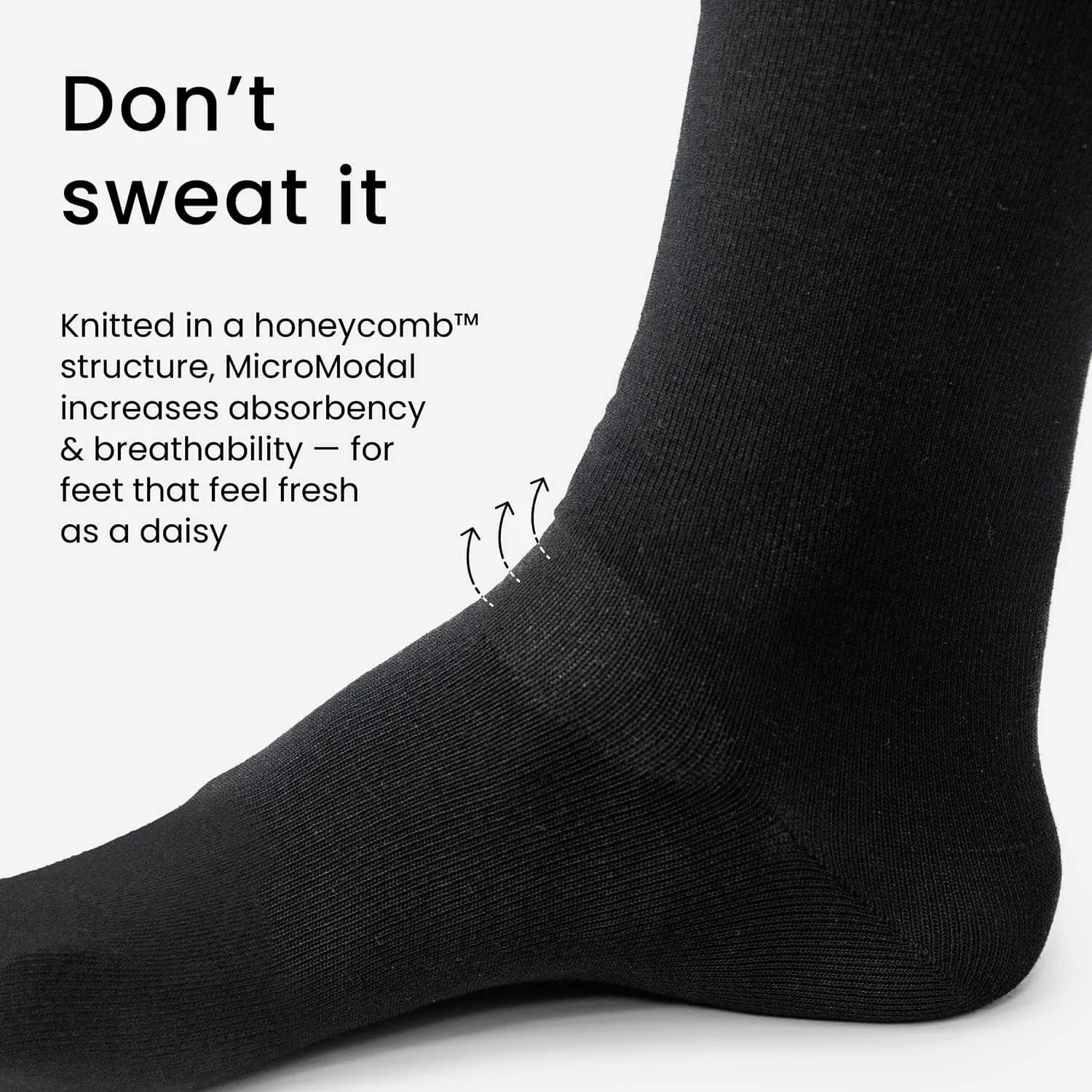 MicroModal Socks - Black - 1 Pair