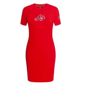 MLB ATLANTA BRAVES CLASSIC WOMEN'S BODY CON DRESS (RED)