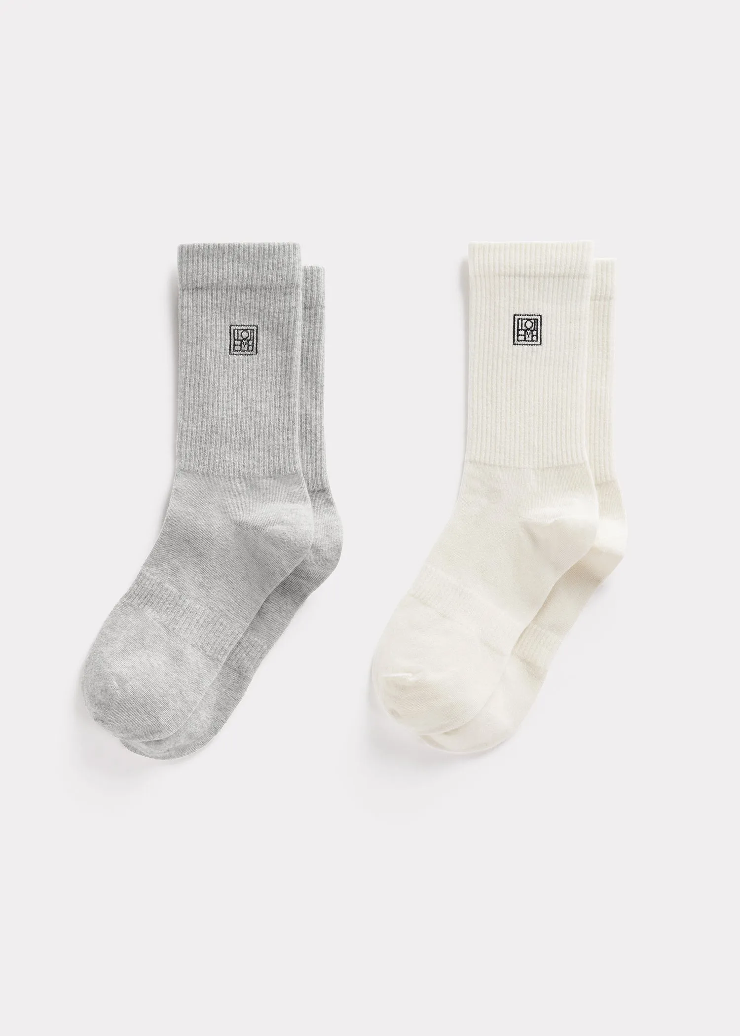 Monogram socks grey/macadamia